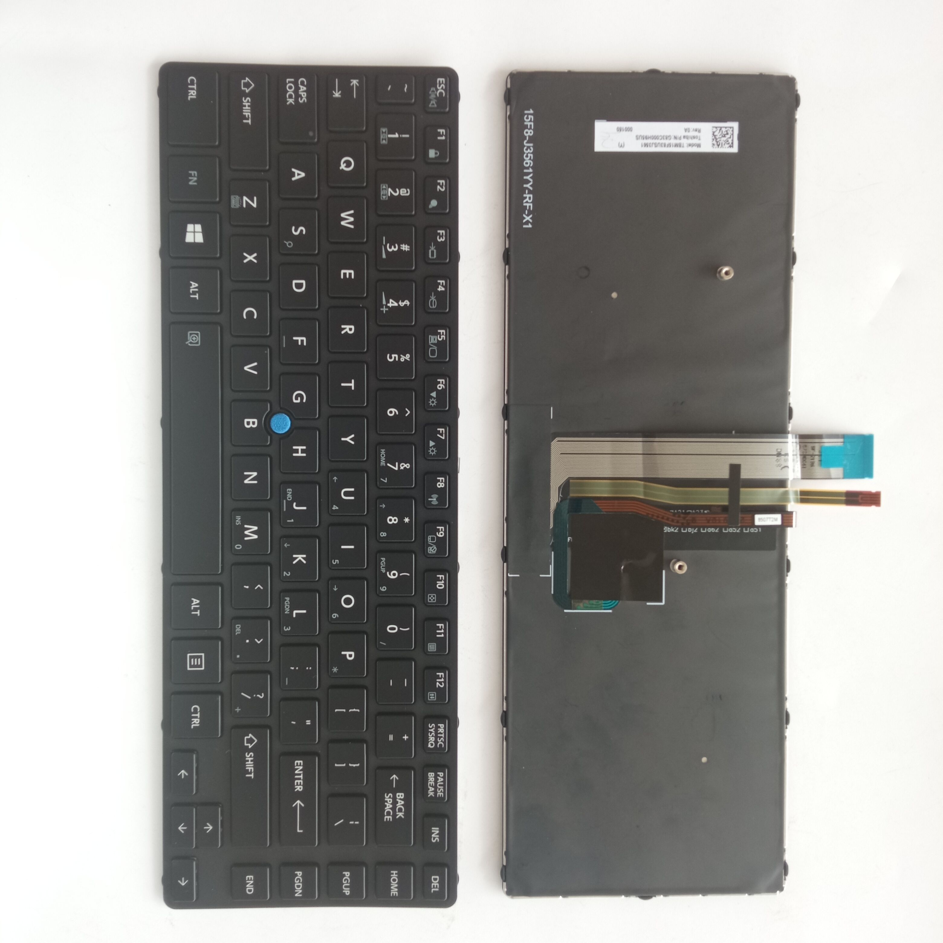 Picture of New Replacement Laptop Keyboard For TOSHIBA A40-C BLACK FRAME BLACK With Point Backlit US Layout